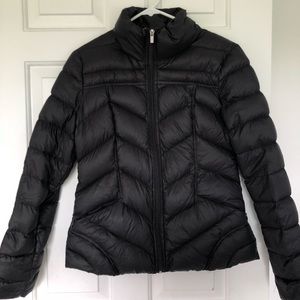 black rivet puffer jacket